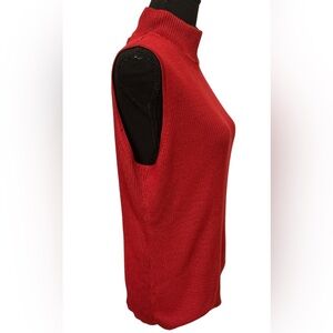 Croft&Barrow Women’s Red Knit Turtleneck Tank Top (XL)